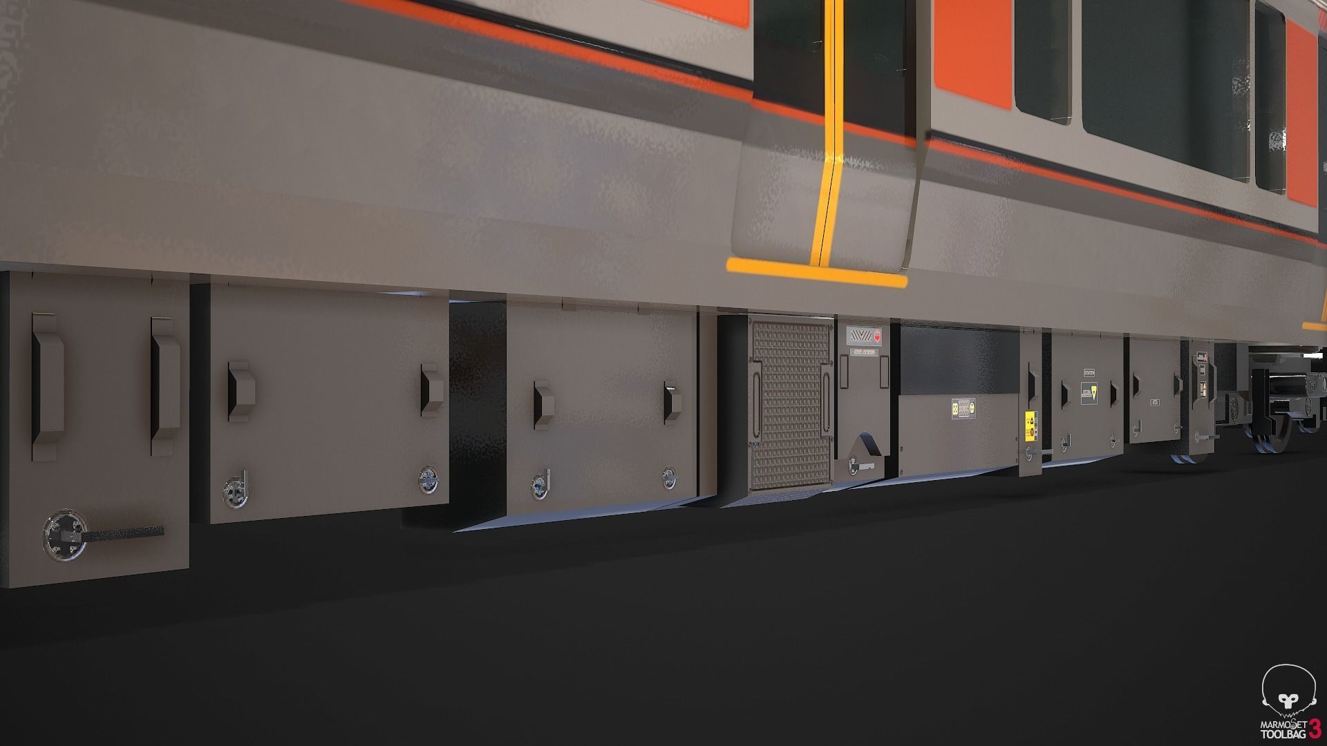 Electric Passenger Train Package Vol 1 3D model_11