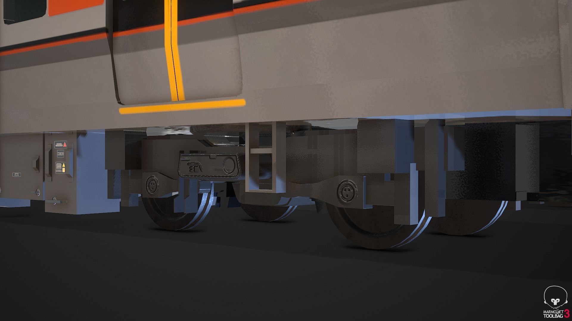 Electric Passenger Train Package Vol 1 3D model_12