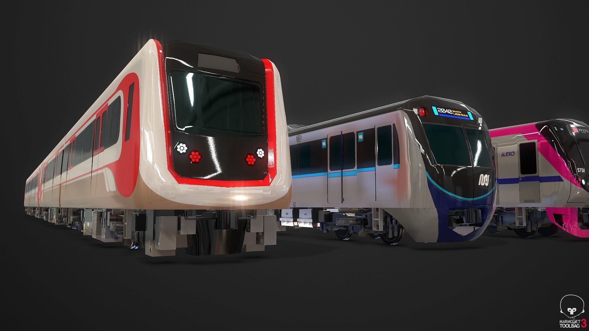 Electric Passenger Train Package Vol 1 3D model_2