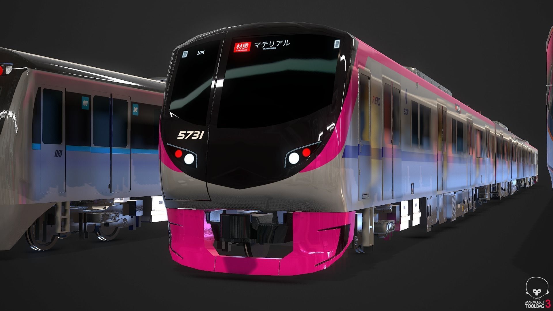 Electric Passenger Train Package Vol 1 3D model_9