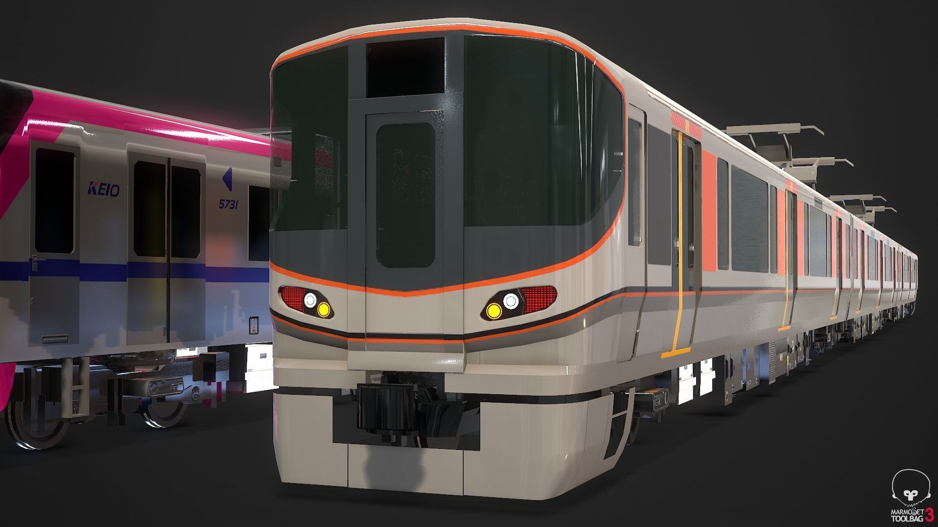 Electric Passenger Train Package Vol 1 3D model_10