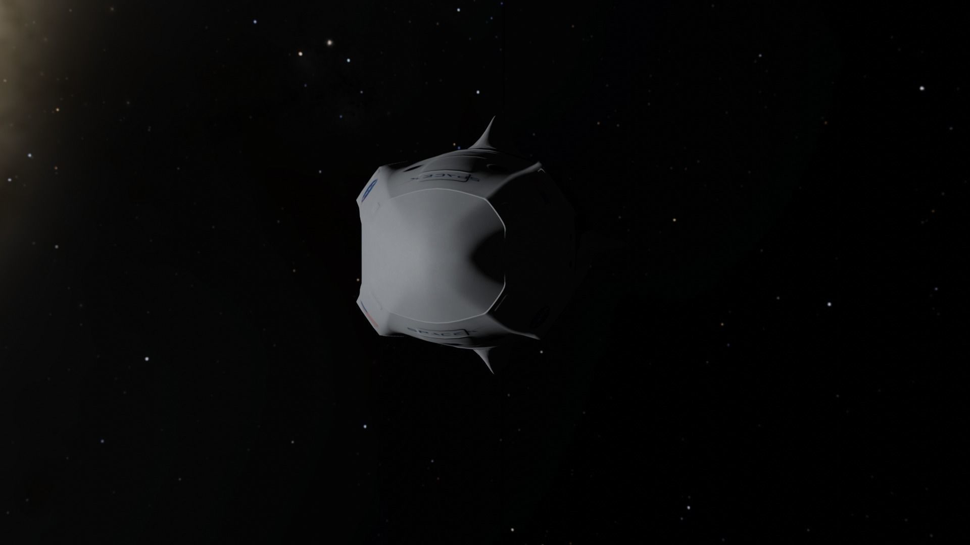 SpaceX Crew Dragon Low-poly 3D model_3