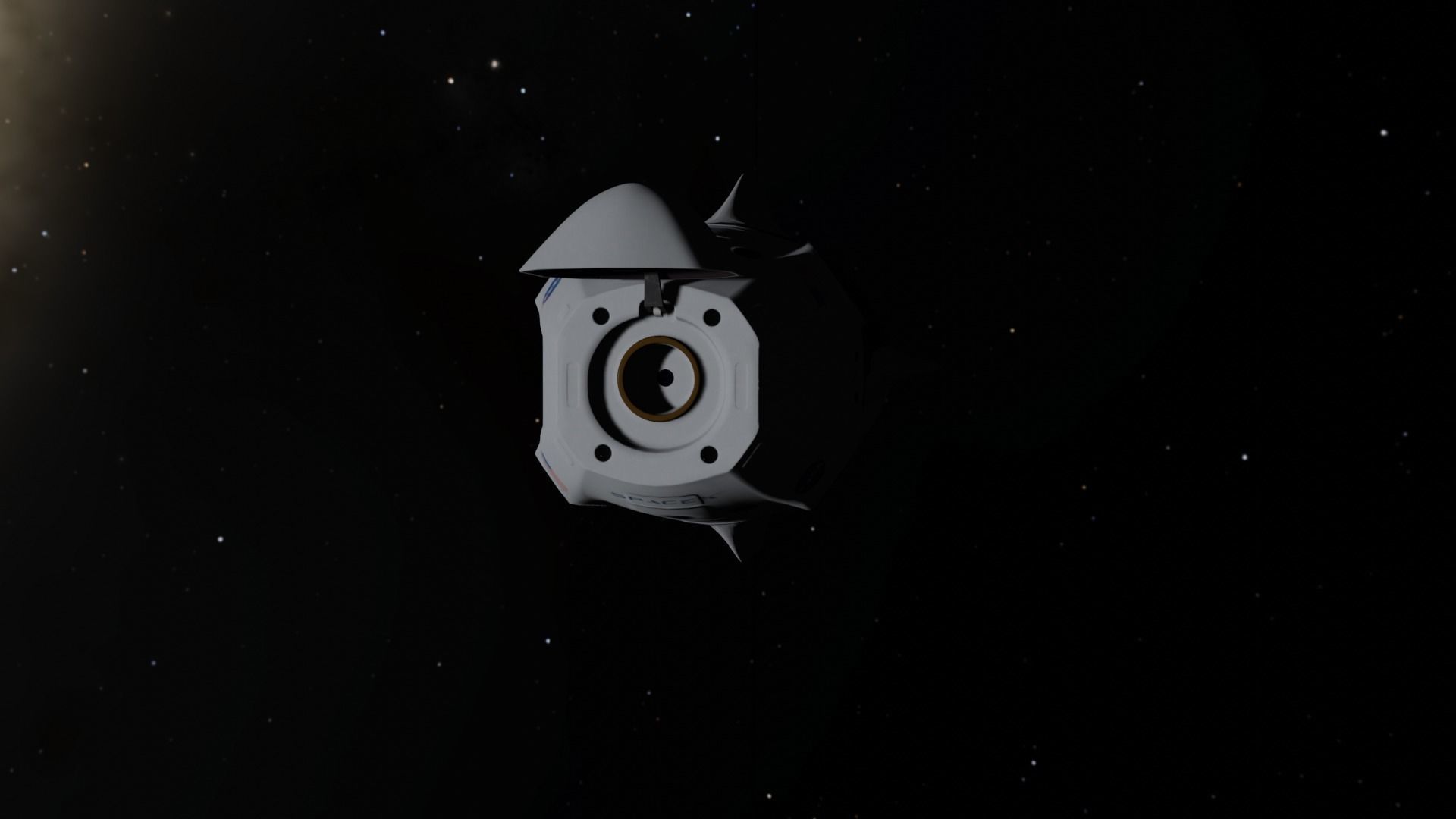 SpaceX Crew Dragon Low-poly 3D model_6
