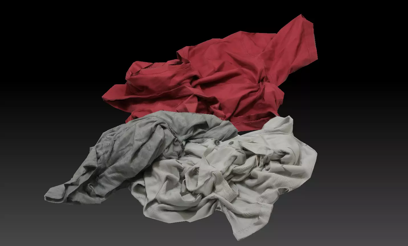 Pile of Cloths 2 Low-poly 3D model_0