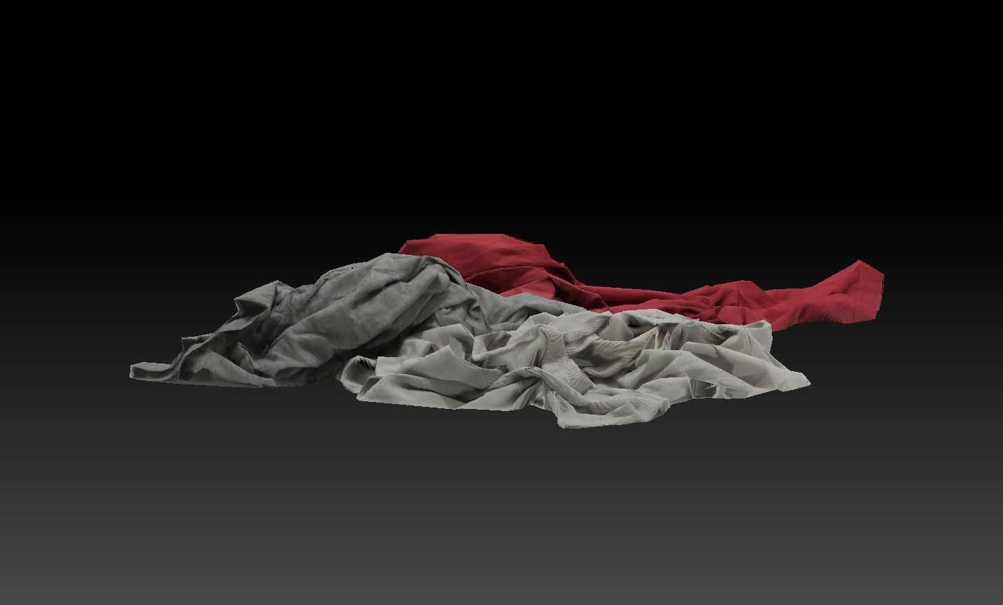 Pile of Cloths 2 Low-poly 3D model_4