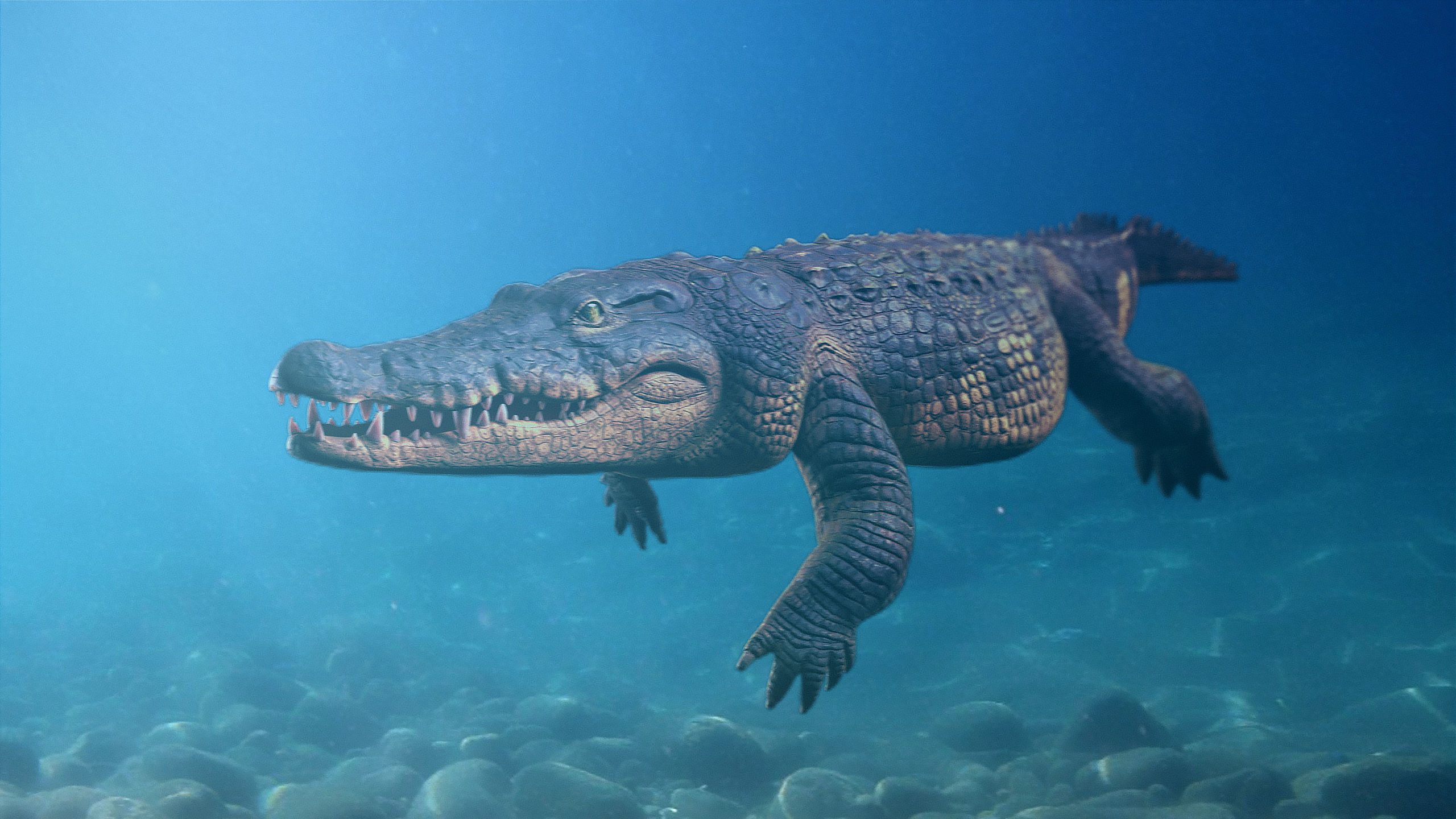 Realistic Crocodile Rig 3D model_33