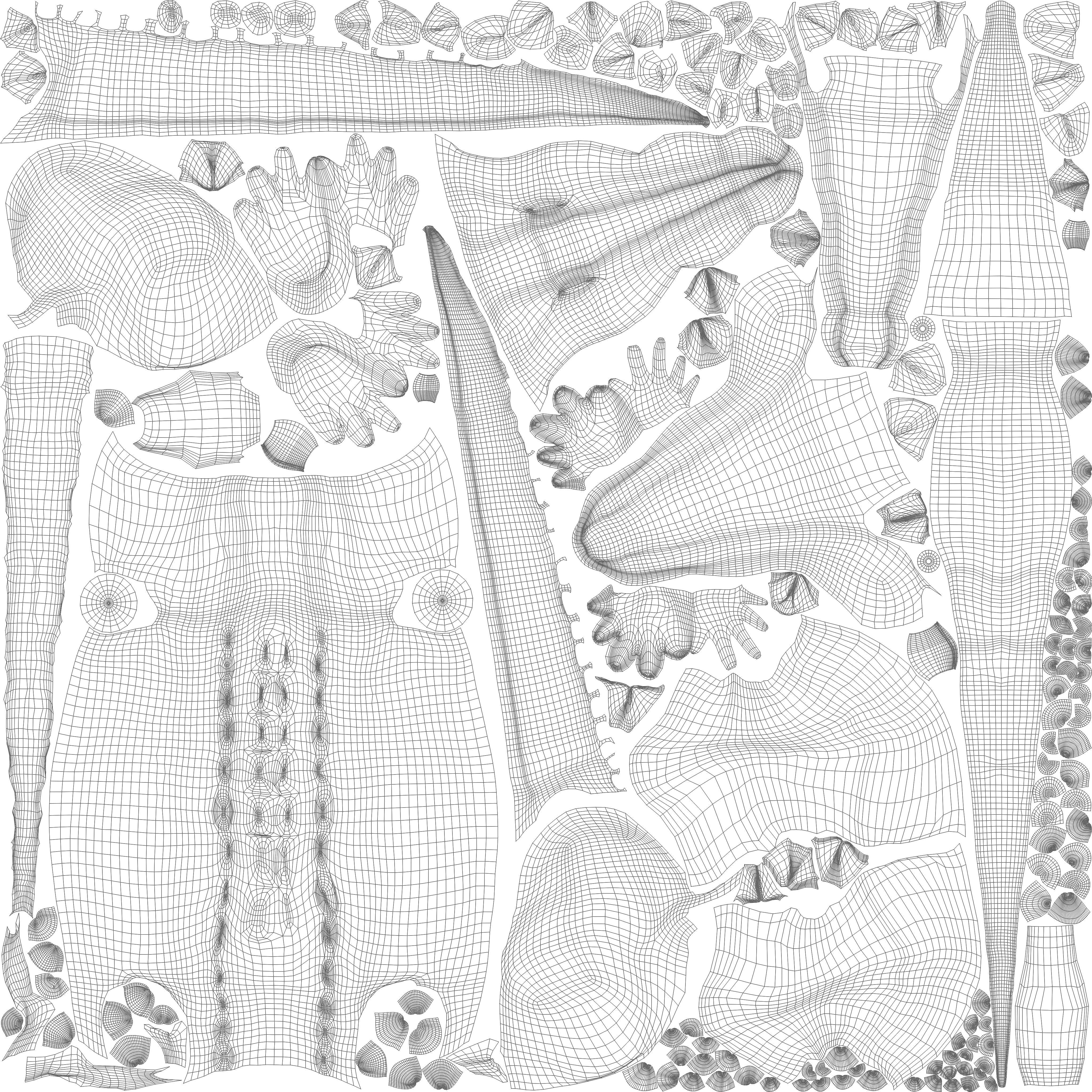 Realistic Crocodile Rig 3D model_36