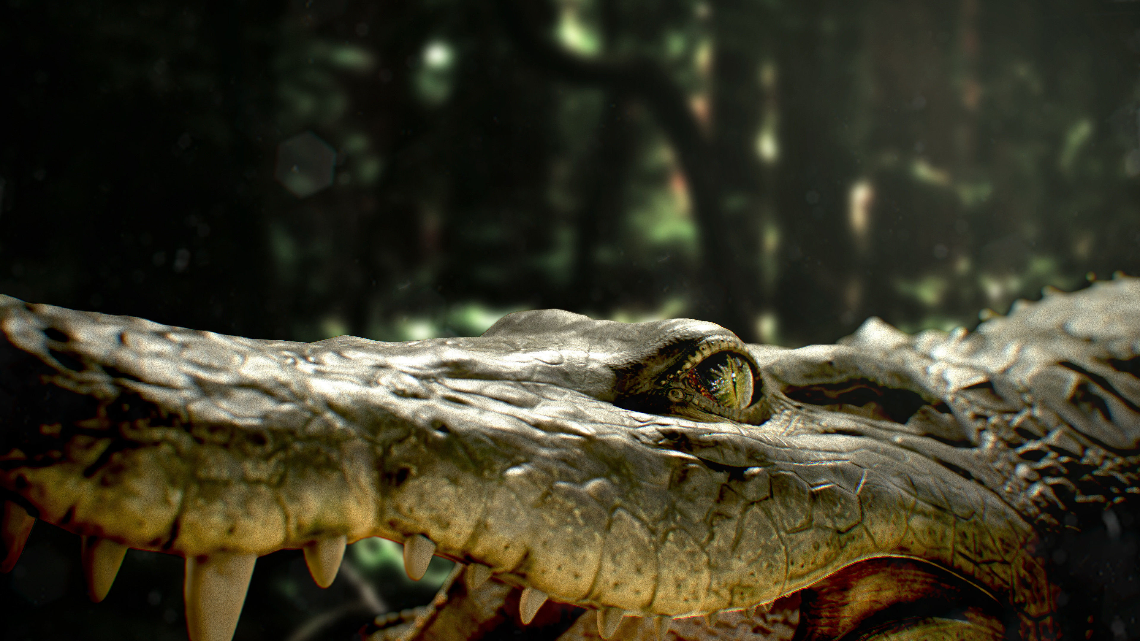Realistic Crocodile Rig 3D model_3