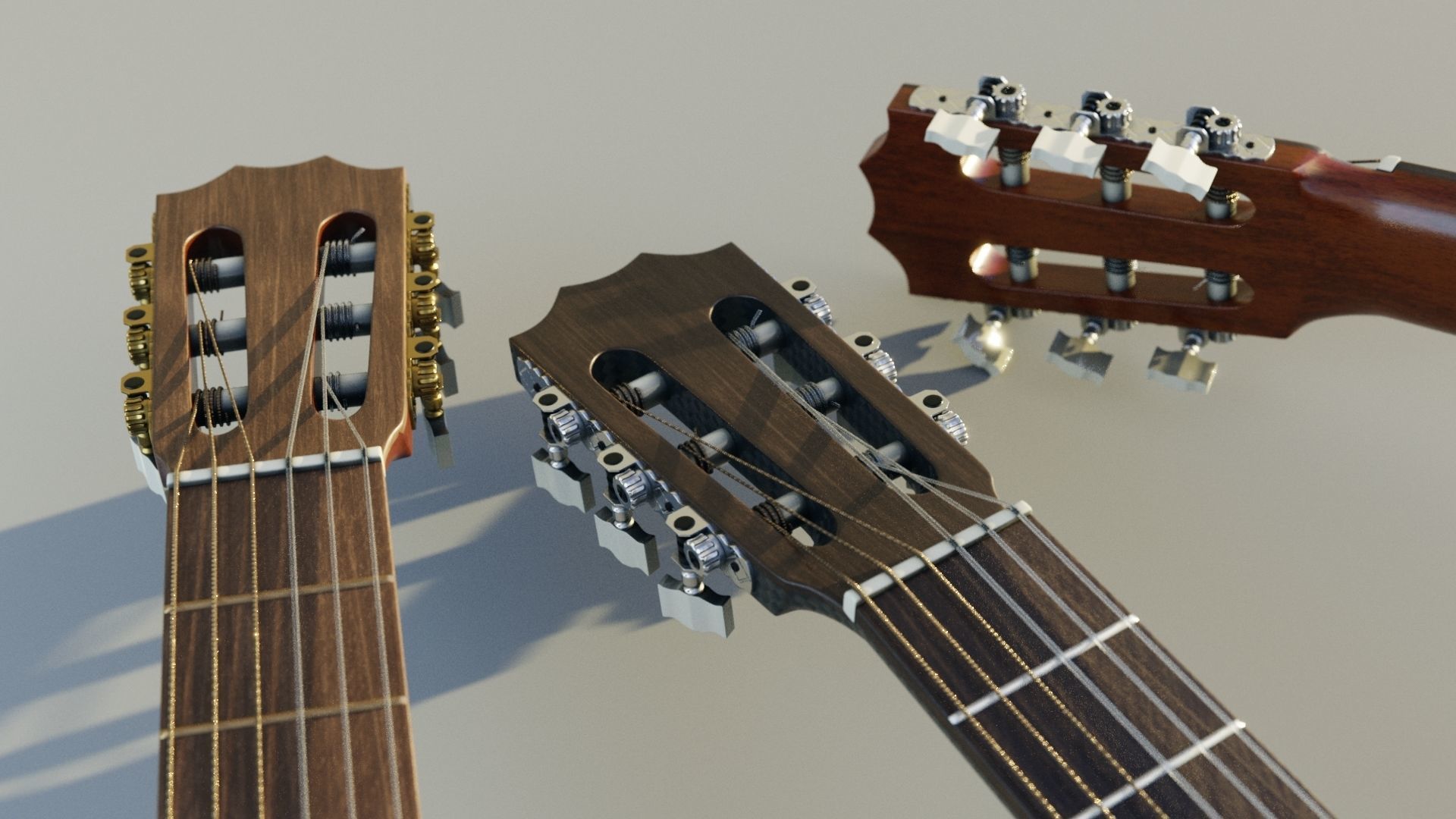 guitars with racks 3D model_7