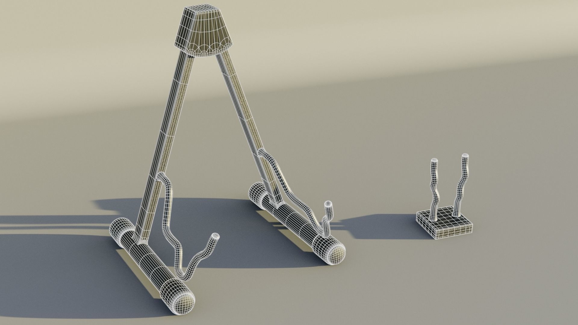 guitars with racks 3D model_5