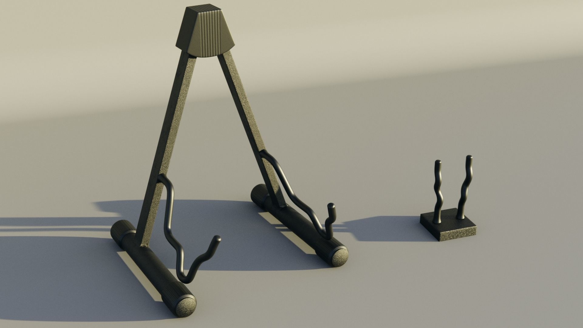 guitars with racks 3D model_4