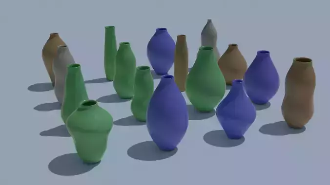 Pot Vase Urn Pack 16pcs v4