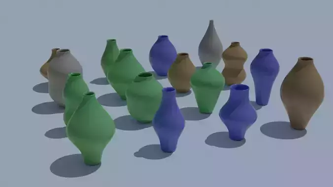 Pot Vase Urn Pack 16pcs v36