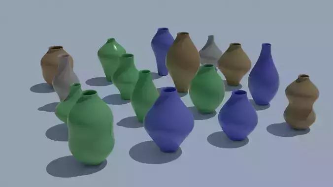 Pot Vase Urn Pack 16pcs v34