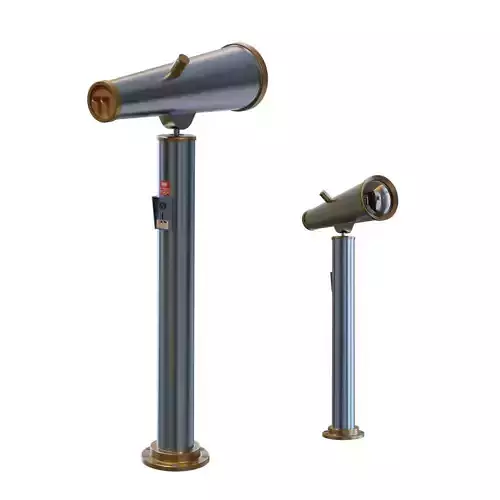 Telescope for View 3D Low-poly 3D model