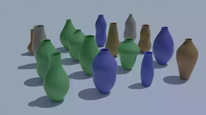 Pot Vase Urn Pack 16pcs v13