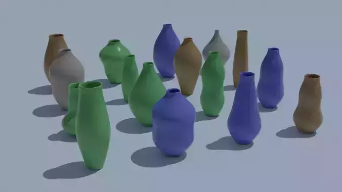 Pot Vase Urn Pack 16pcs v11