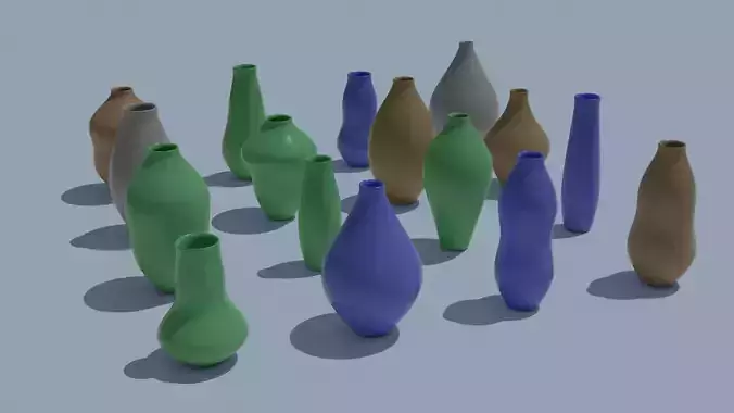 Pot Vase Urn Pack 16pcs v10