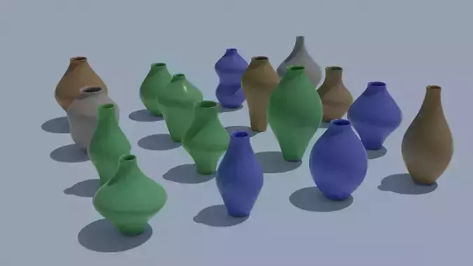 Pot Vase Urn Pack 16pcs v33