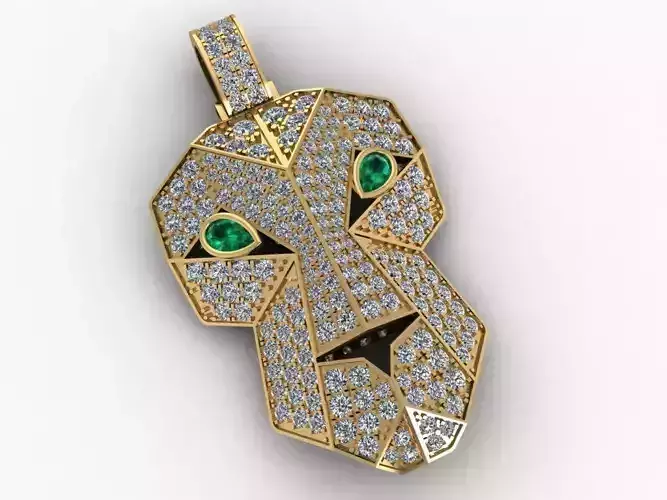 Panther Pendants Full Diamond