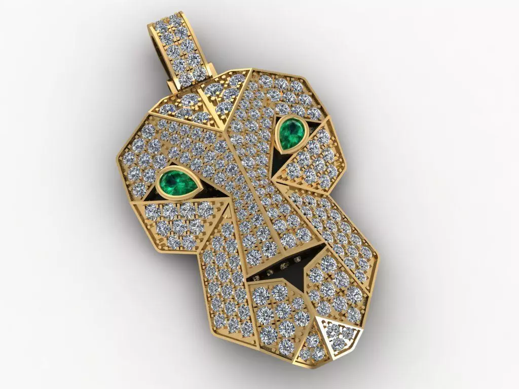 Panther Pendants Full Diamond 3D print model