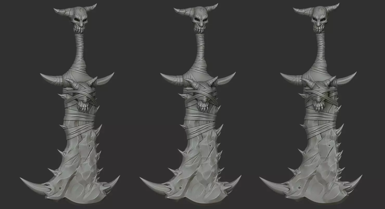 Stylized Axe 3D model_0