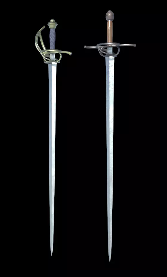 Side Swords - Early Rapiers 3D model_0
