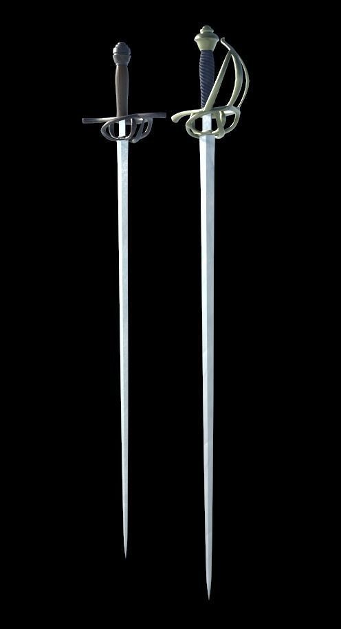 Side Swords - Early Rapiers 3D model_1