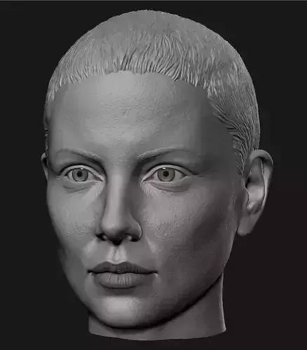 Charlize Theron Furiosa head 3D print model