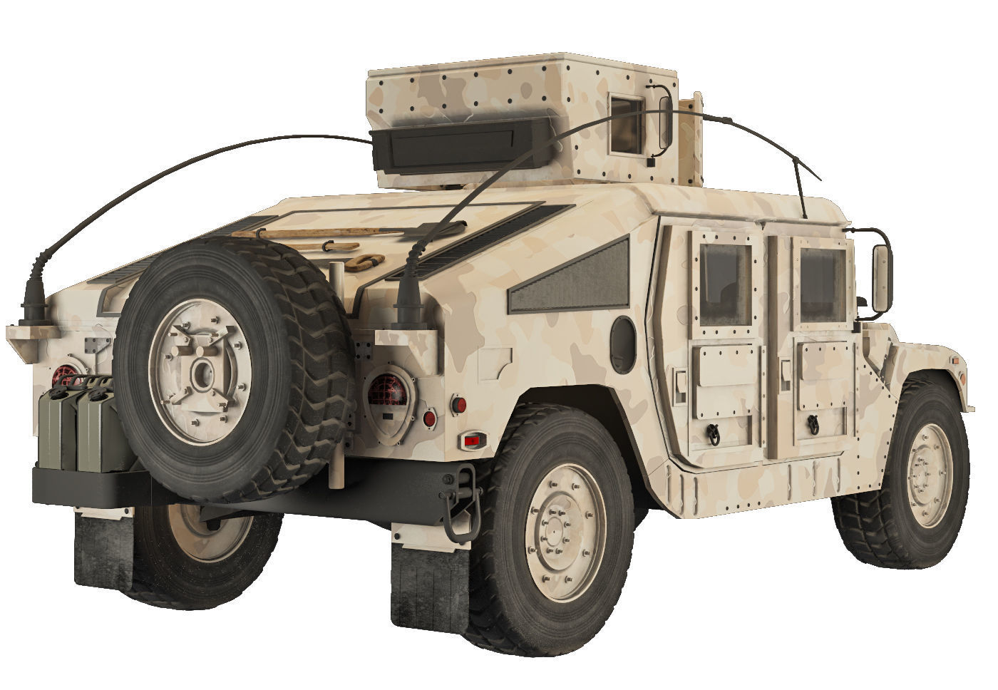 Humvee Military M1114  3D model_12