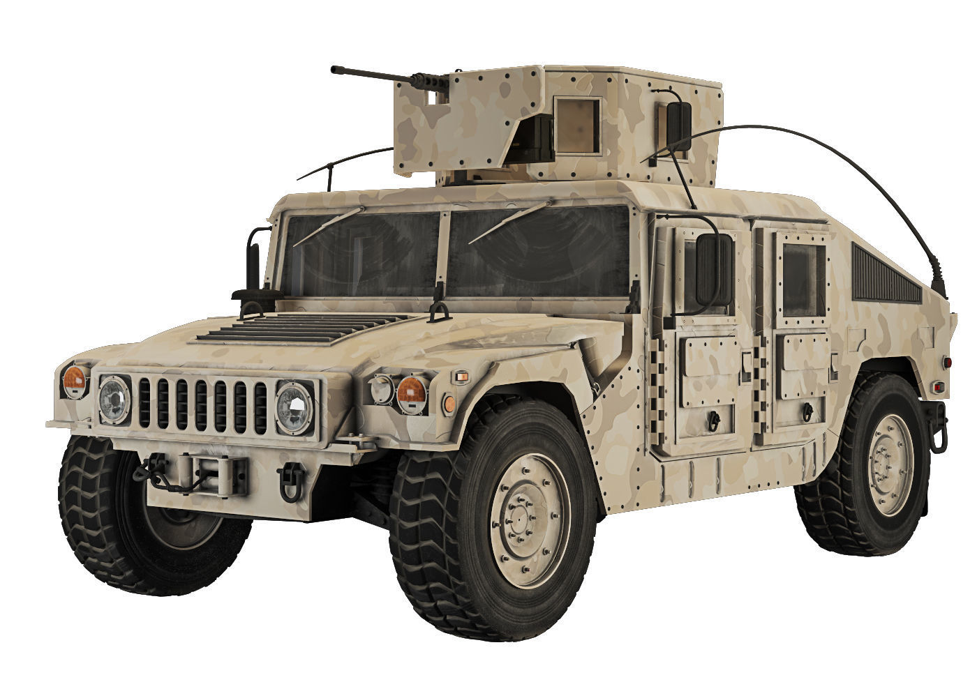 Humvee Military M1114  3D model_5