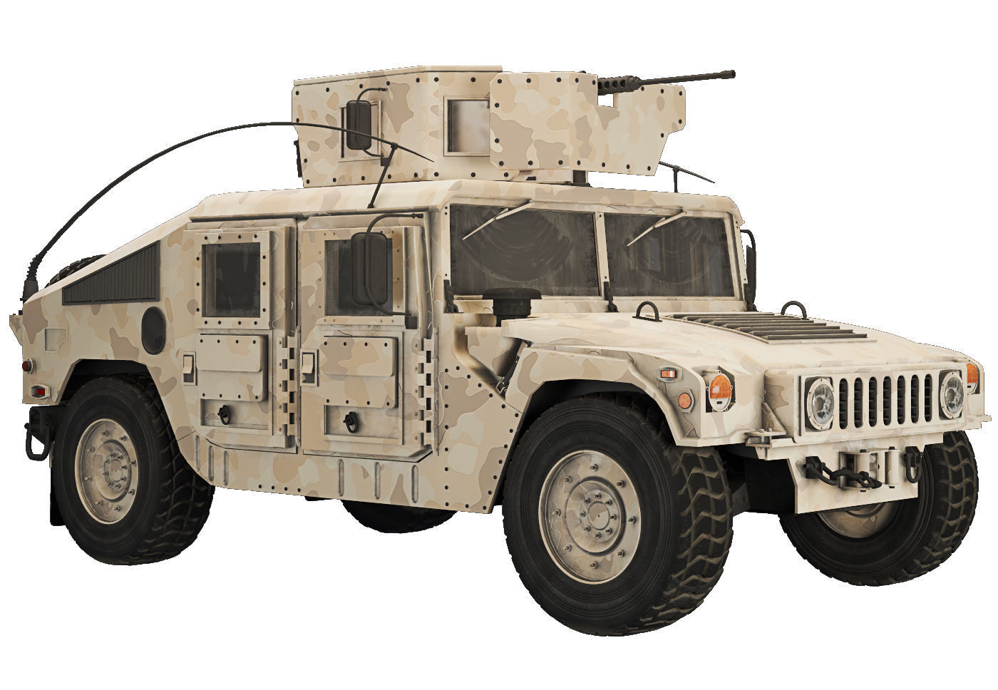 Humvee Military M1114  3D model_14