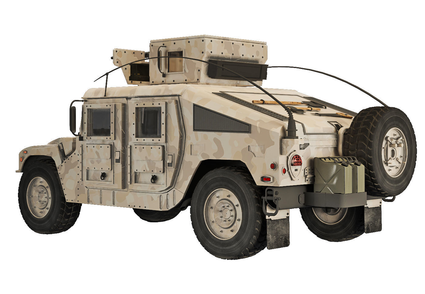 Humvee Military M1114  3D model_11