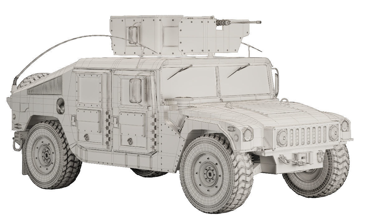 Humvee Military M1114  3D model_8
