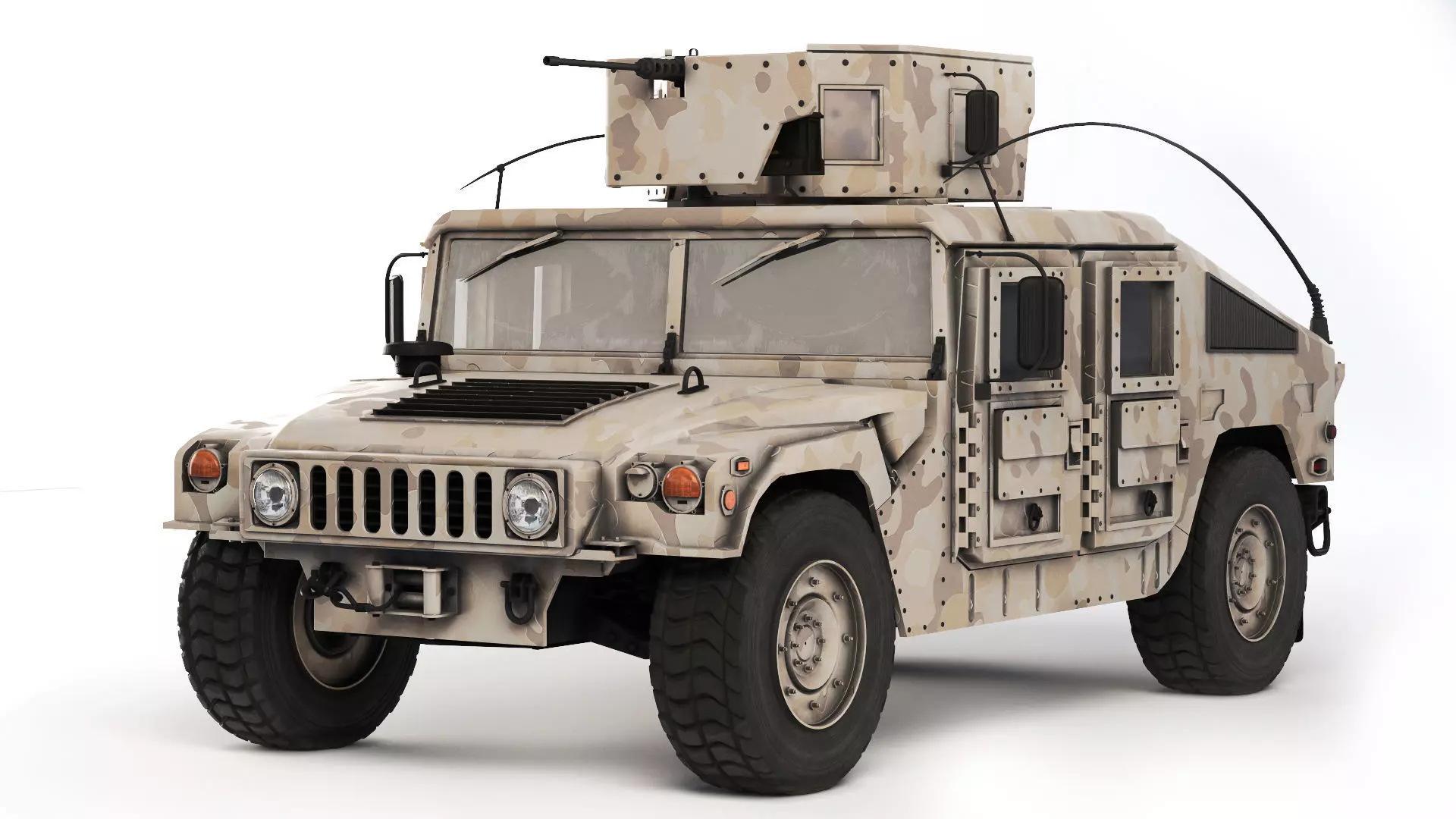 Humvee Military M1114  3D model_0