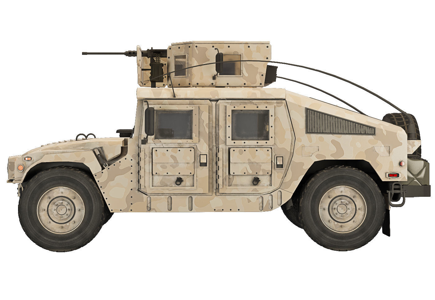 Humvee Military M1114  3D model_10