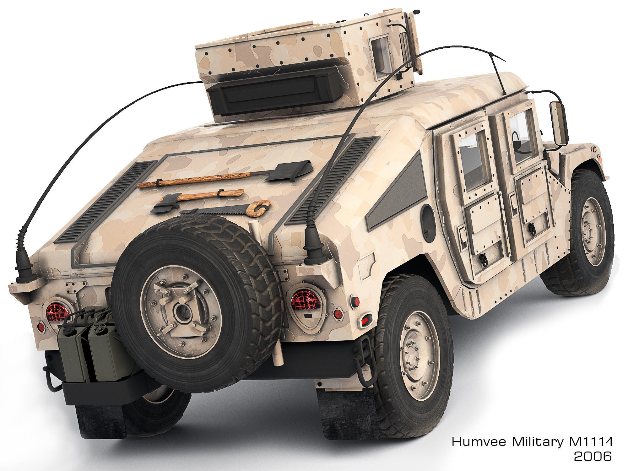 Humvee Military M1114  3D model_3