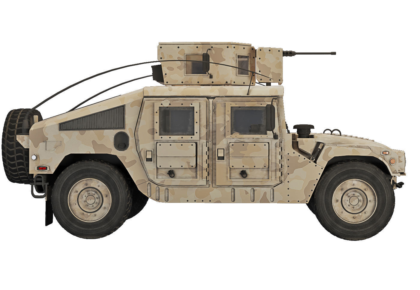 Humvee Military M1114  3D model_13