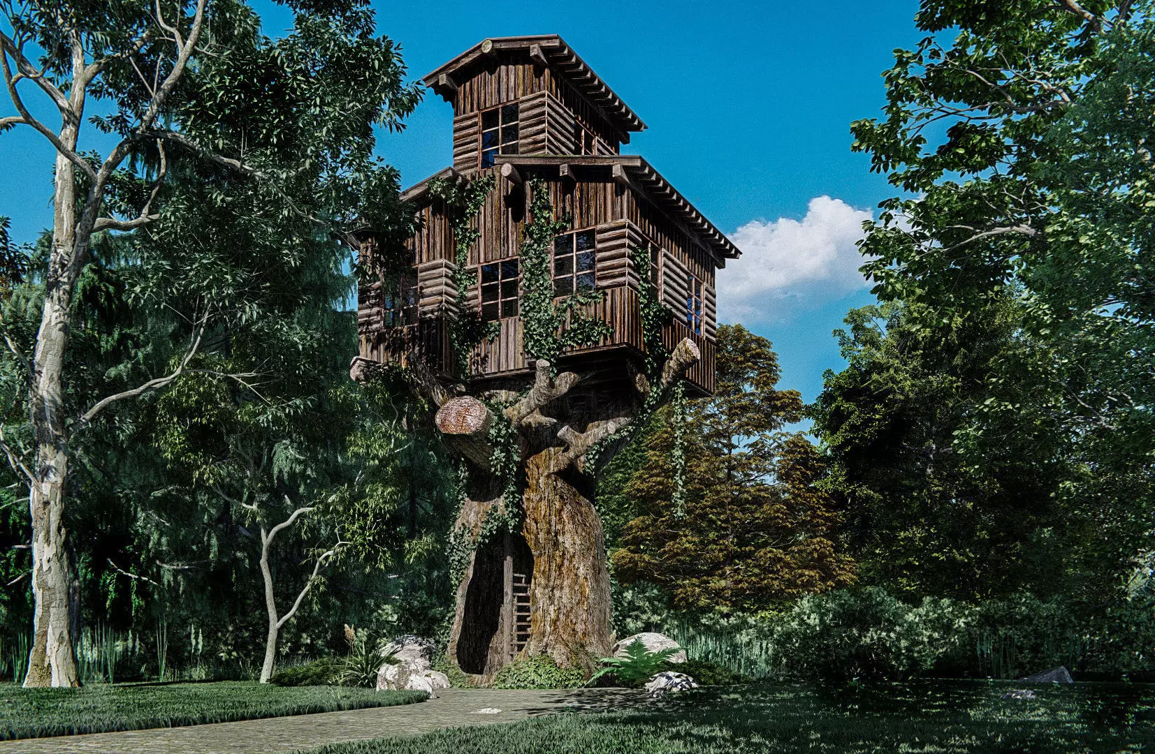 Tree House  3D model_0