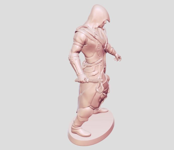 Assasin Warrior man 3D print model_6