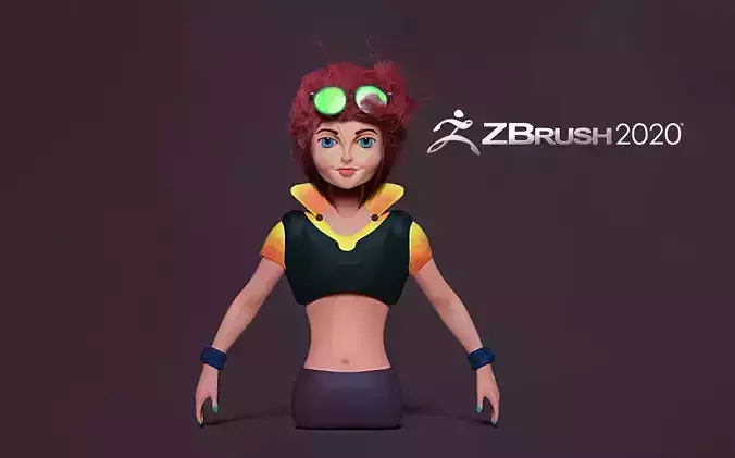 My Study work stylish female characters 3d Software use Zbrush