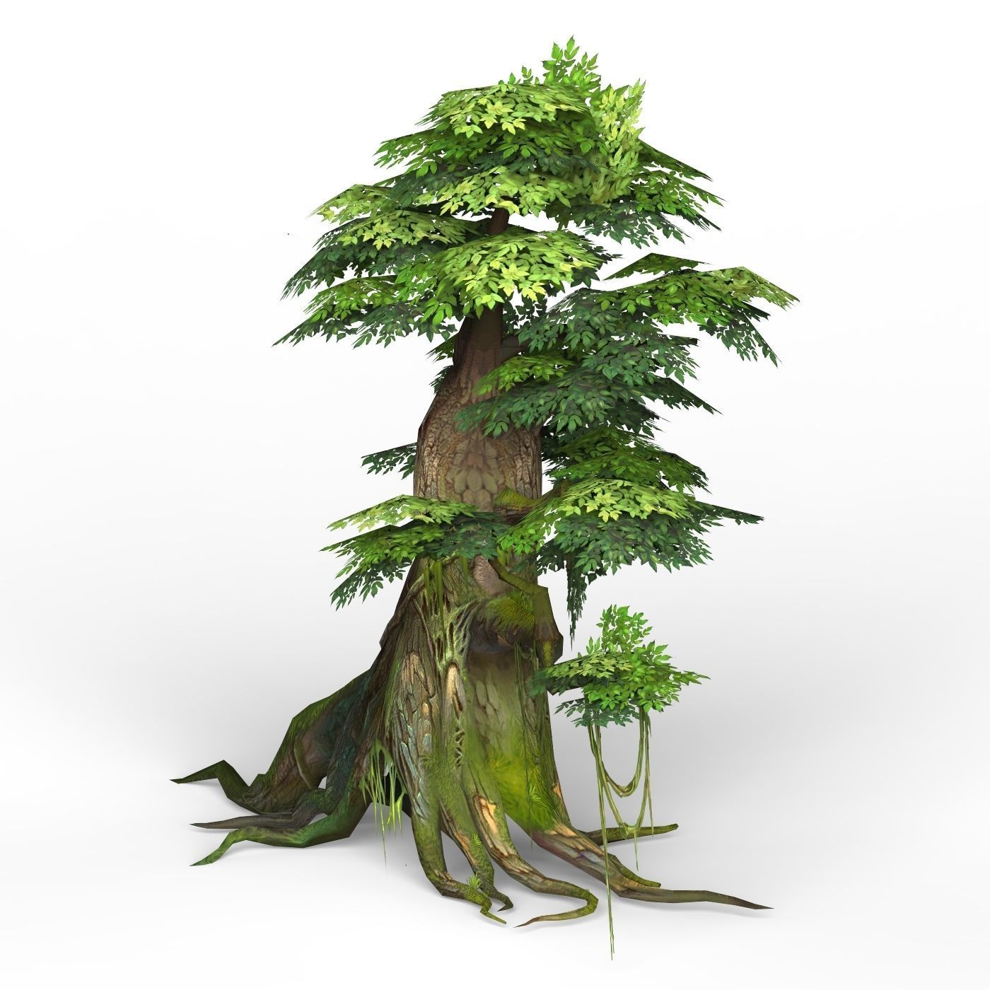 Game Ready Fantasy Tree 02 Low-poly 3D model_2