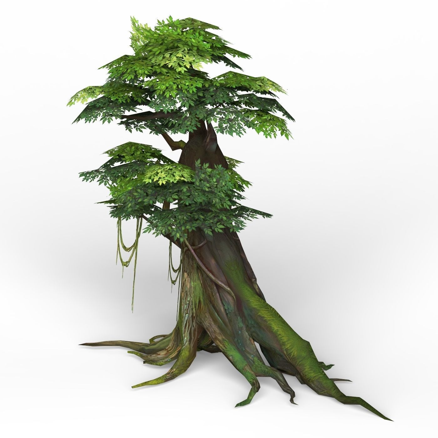 Game Ready Fantasy Tree 02 Low-poly 3D model_1