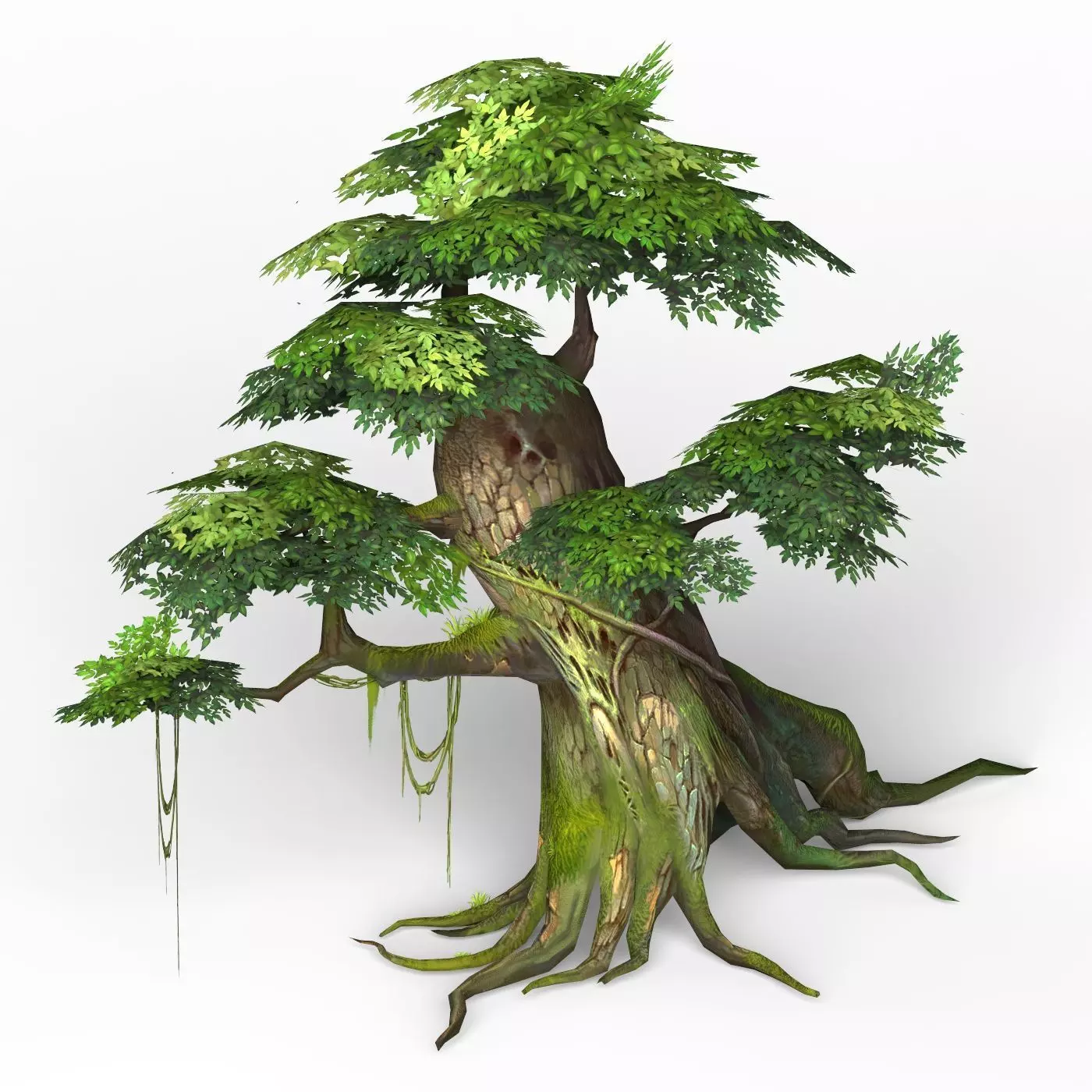 Game Ready Fantasy Tree 02 Low-poly 3D model_0