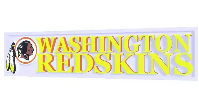 Redskins logo plate