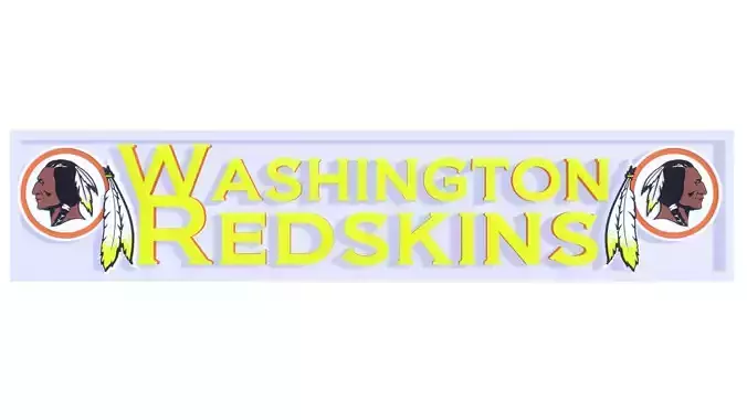 Redskins logo plate