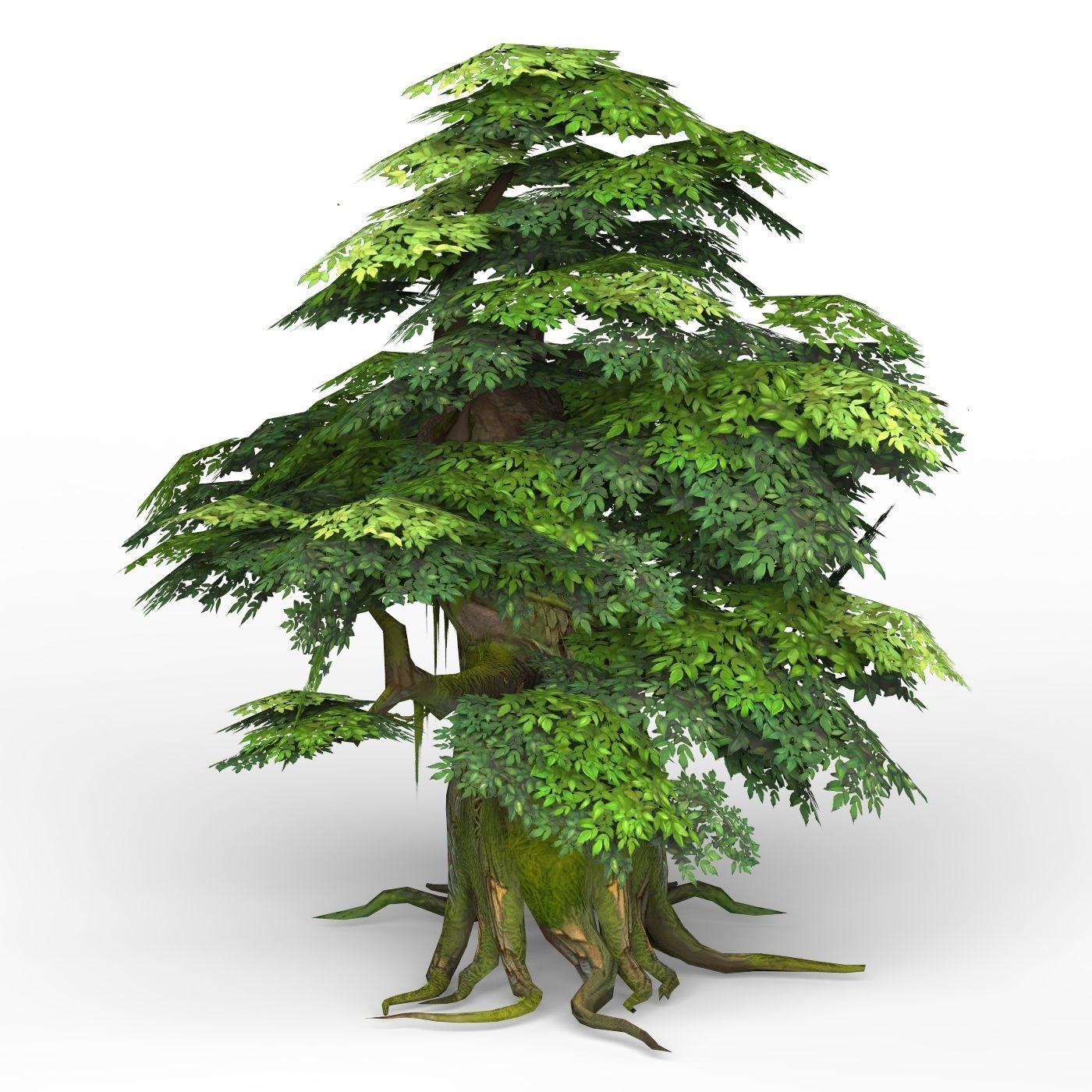 Game Ready Fantasy Tree 05 Low-poly 3D model_2