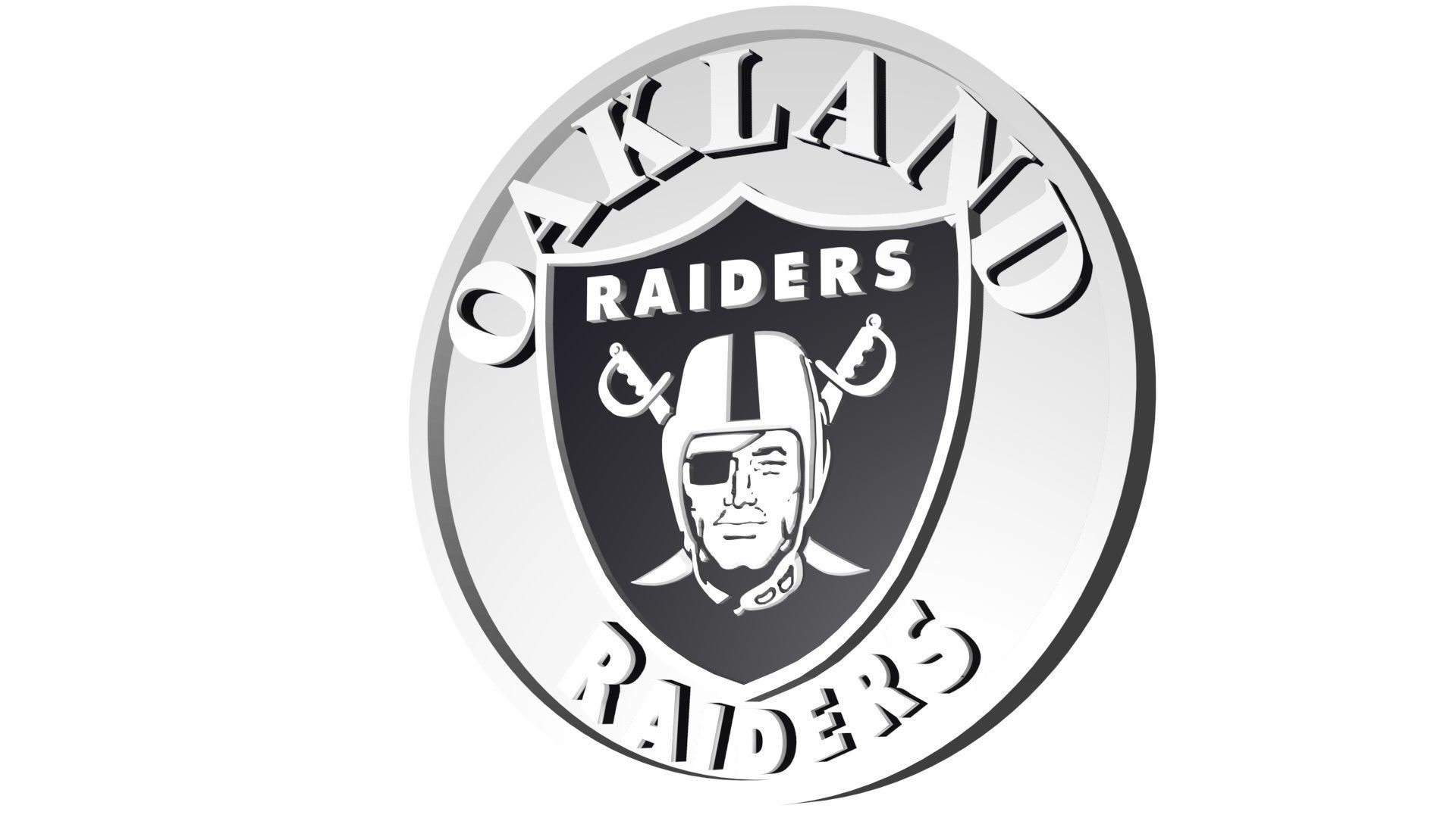 Raiders logo disc 3D model_2