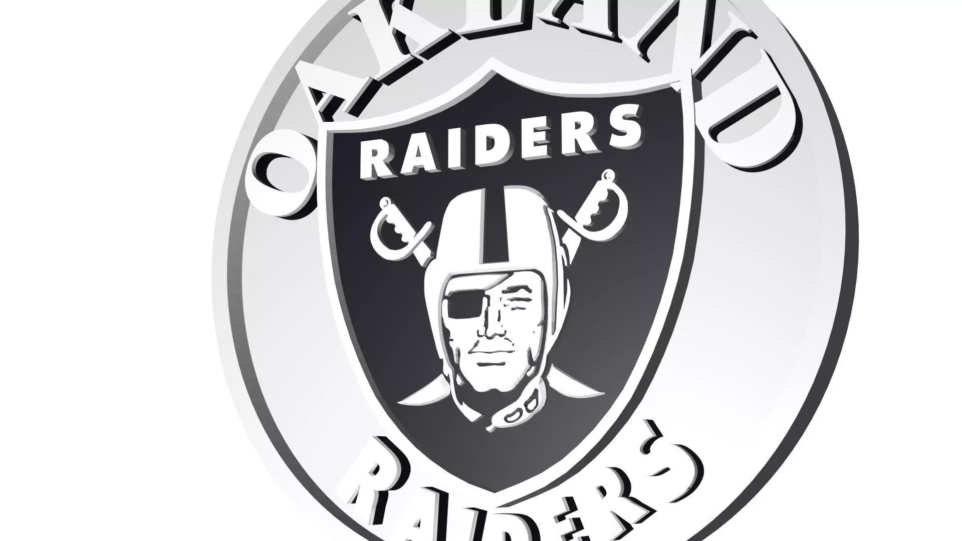 Raiders logo disc 3D model_0