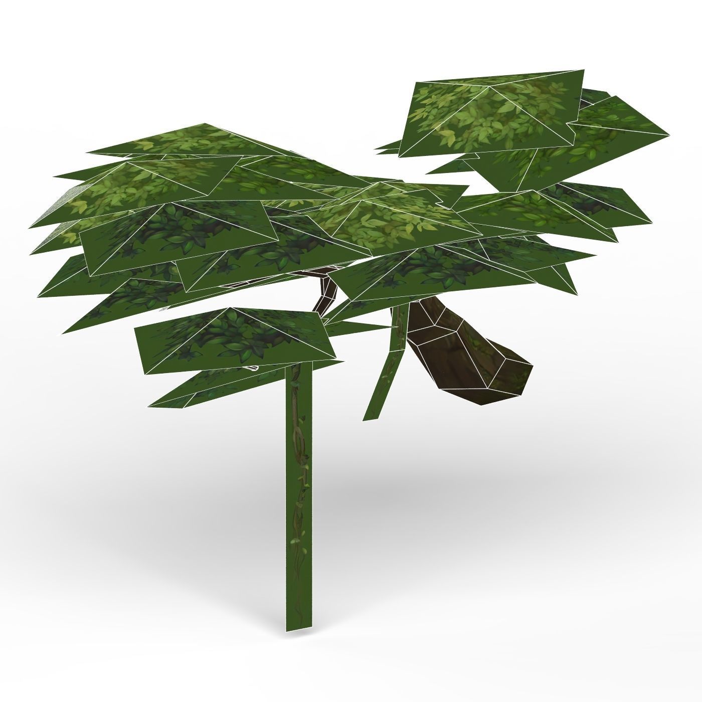Game Ready Fantasy Tree 08 Low-poly 3D model_4